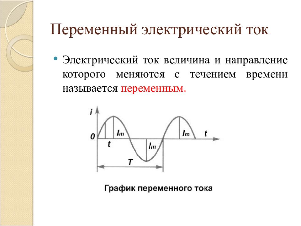 Презентация на тему переменный ток