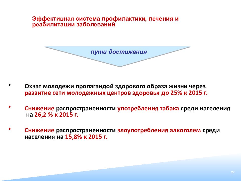 Программа развития здравоохранения до 2025 года презентация