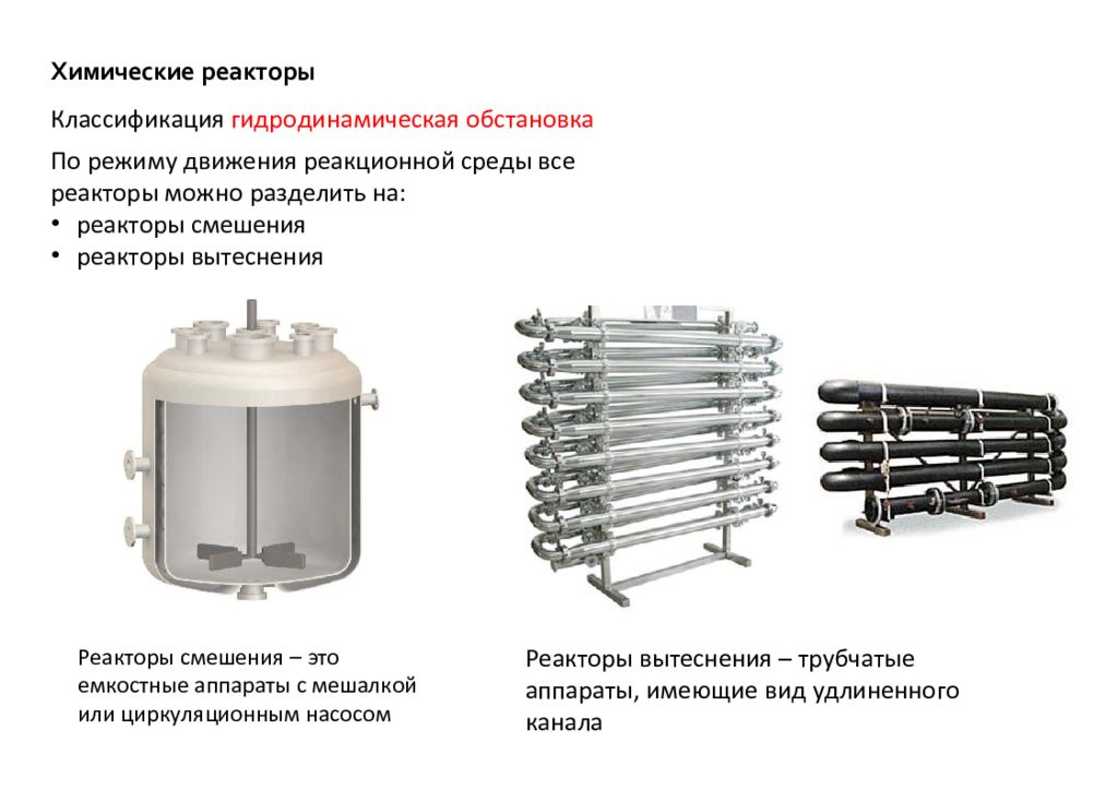 Схема реактора вытеснения