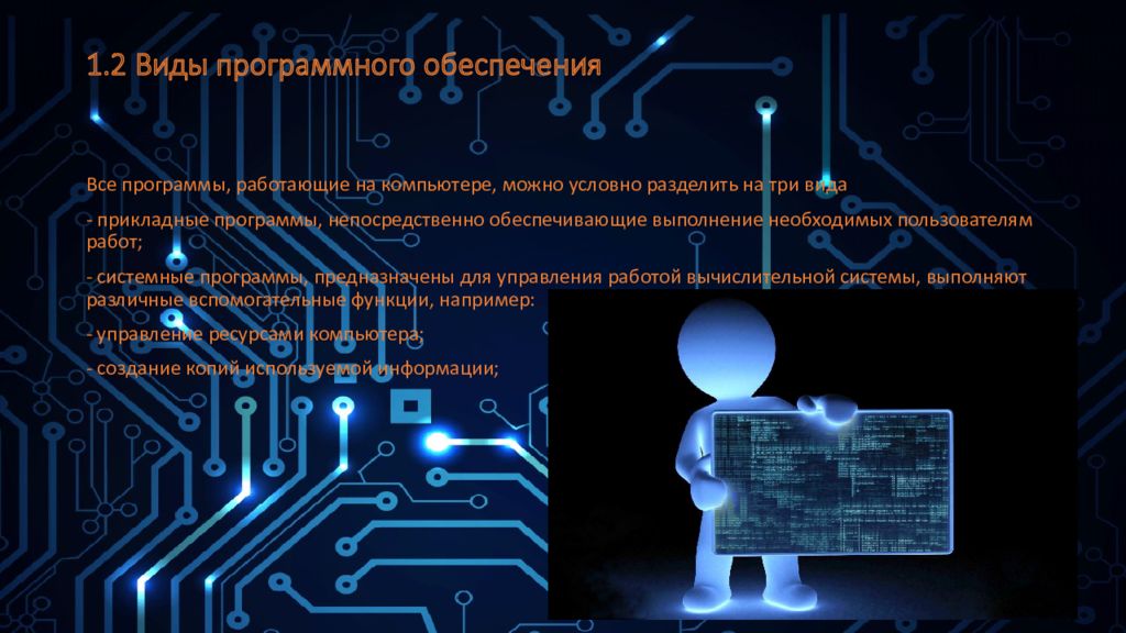 1.2 Виды программного обеспечения