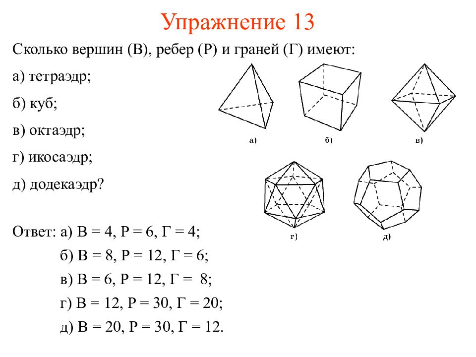 Многогранник 4 вершины. Куб тетраэдр октаэдр икосаэдр додекаэдр таблица. Сколько граней в правильные многогранники октаэдр. Сколько всех граней имеет многогранник. Тетраэдр грани вершины ребра.