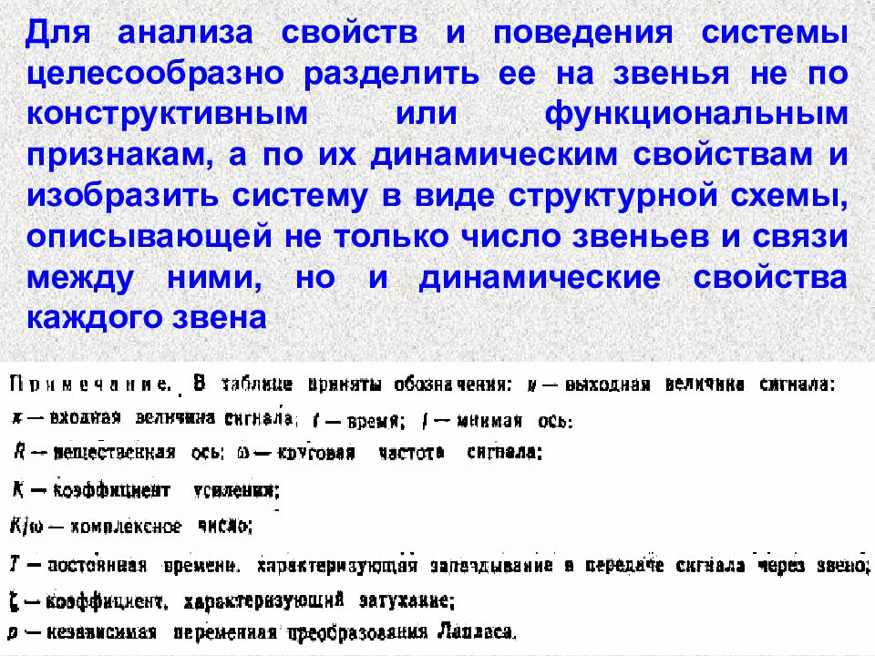 Свойства анализ. Система поведенческого анализа. Анализ поведения системы. Динамические свойства системы. Звенья делятся на __________ типа:.