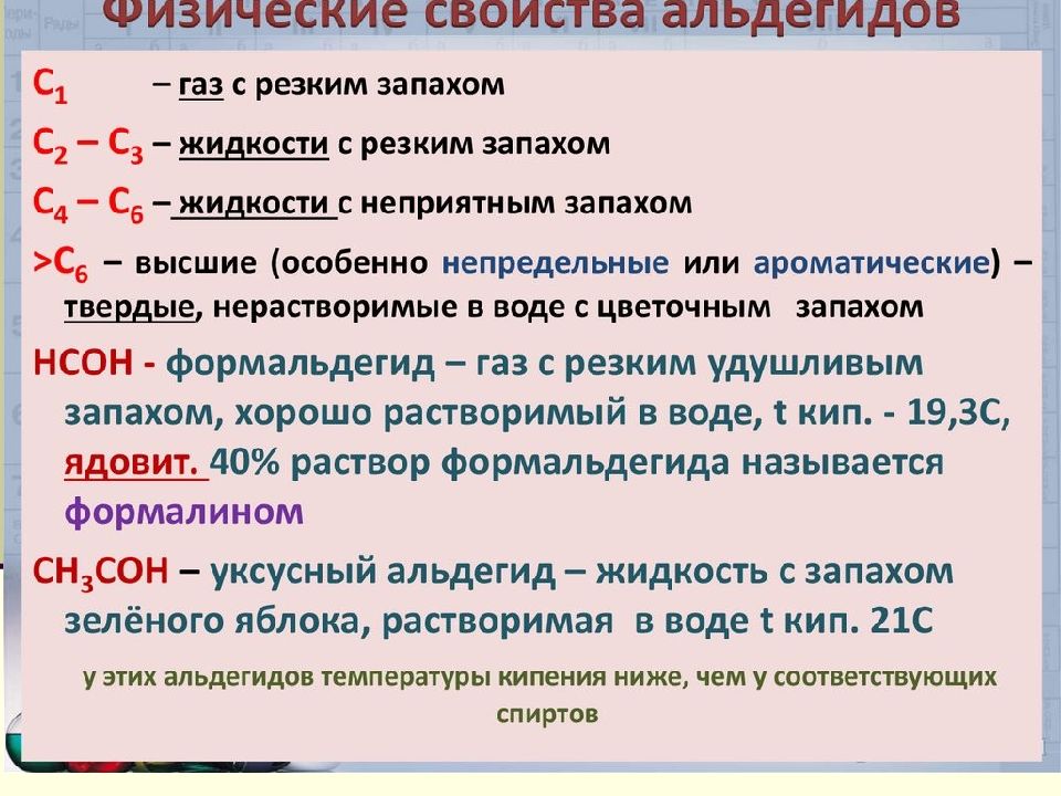 Альдегиды и кетоны презентация 10 класс