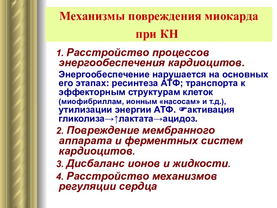 Диффузные повреждения миокарда. Механизмы повреждения миокарда. типовые механизмы повреждения миокарда. механизмы повреждения кардиоцитов при коронарной недостаточности. механизмы реперфузионного повреждения миокарда.