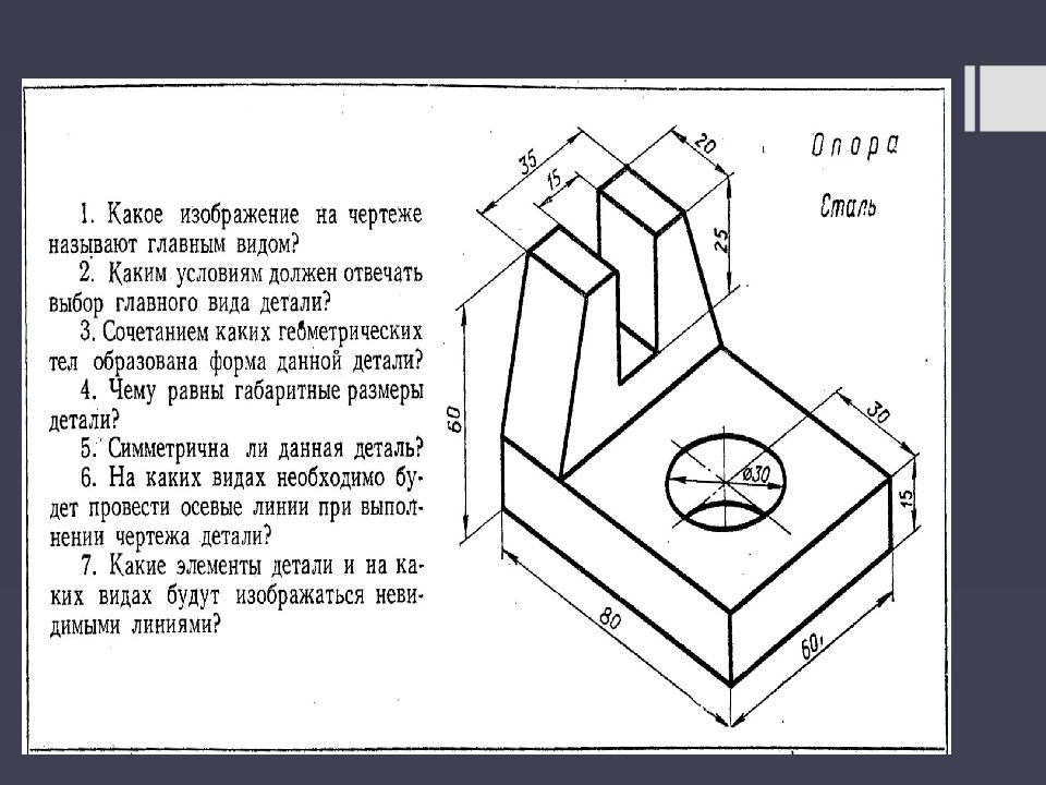 Сколько существует основных видов чертежа