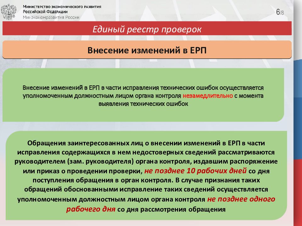 Государственный реестр проверок юридических лиц. Как внести сведения в единый реестр проверок.