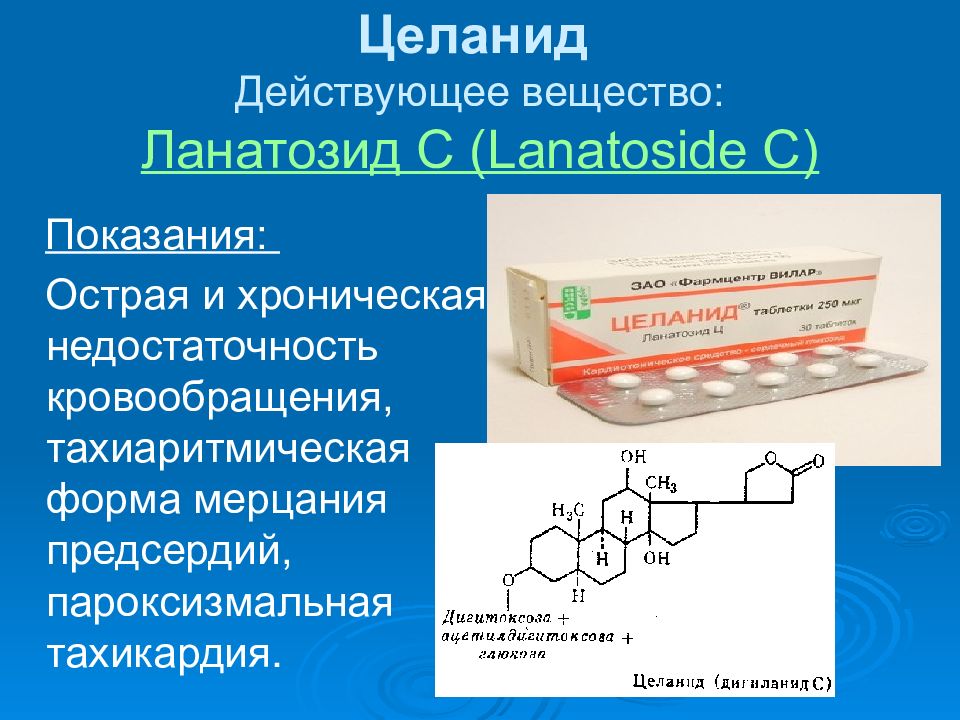 Действующее вещество. Целанид препарат наперстянки. Изоланид Целанид. Ланатозид с. Ланатозид препарат.