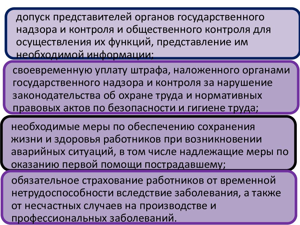 Основные принципы охраны граждан. Принципы охраны труда. О допуске представителя. 13. Основные принципы государственного надзора. Допуск представителя в процесс.