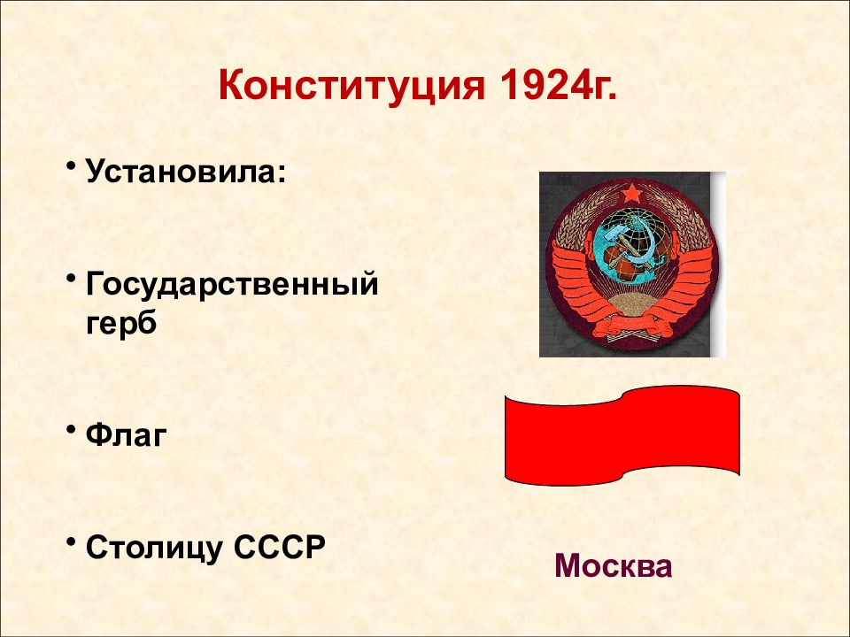 Образование СССР 1924. Конституция СССР 1924 года. В конституции 1924 был провозглашен