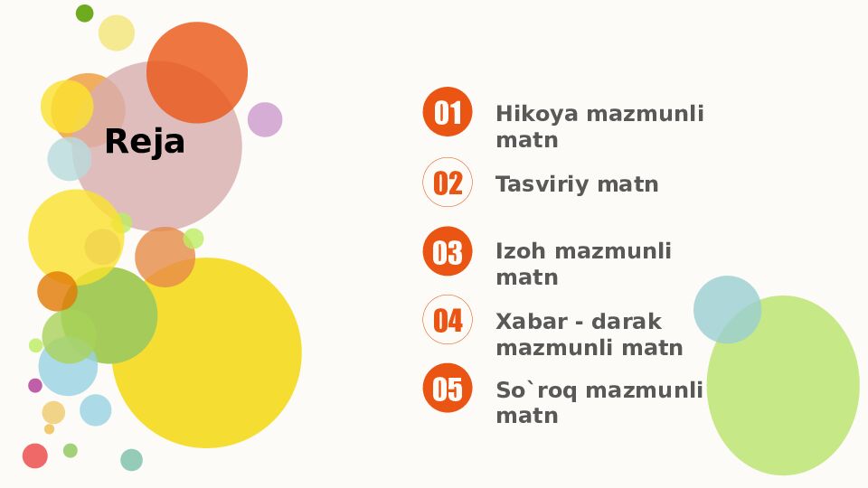 Matn tahlili ABDURASHIDOVA DILNOZAXON