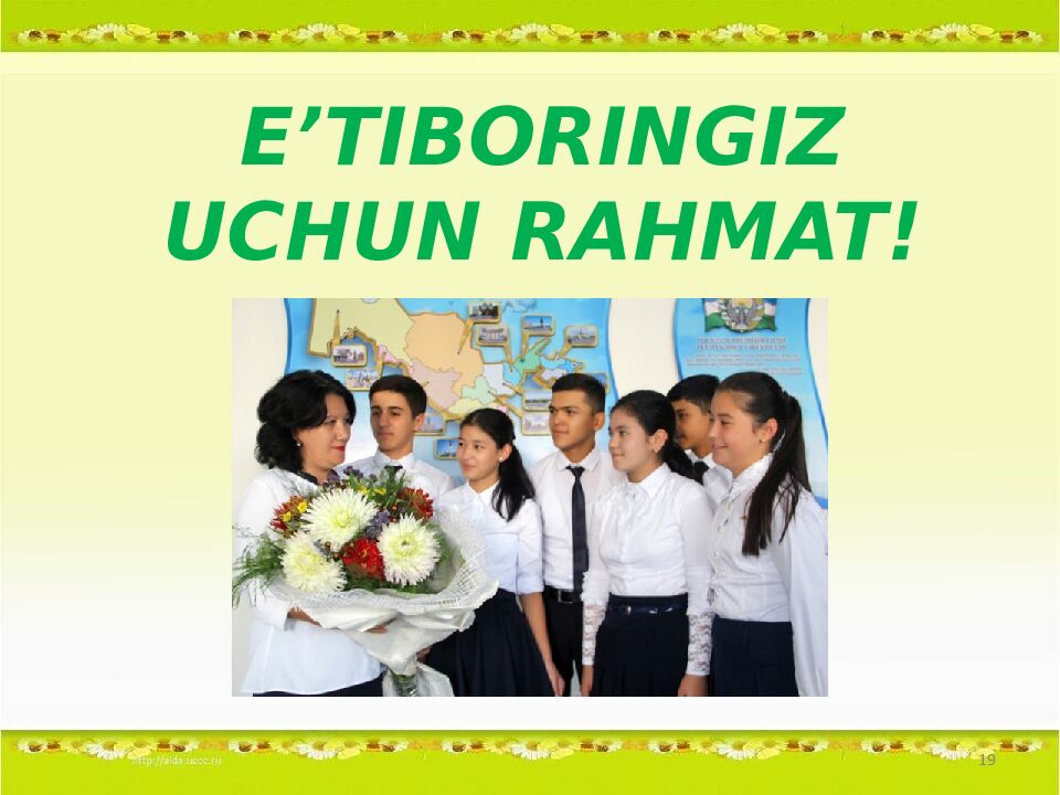 1 Andijon davlat unversiteti Pedagogika fakulteti BTSTI yo'nalishi 406 -guruh