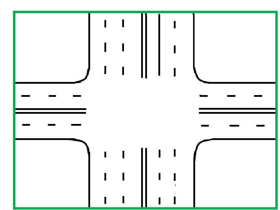 Схема перекрестка. Перекресток дорог схема. Перекресток схема сверху. Схема перекрестка для детей.