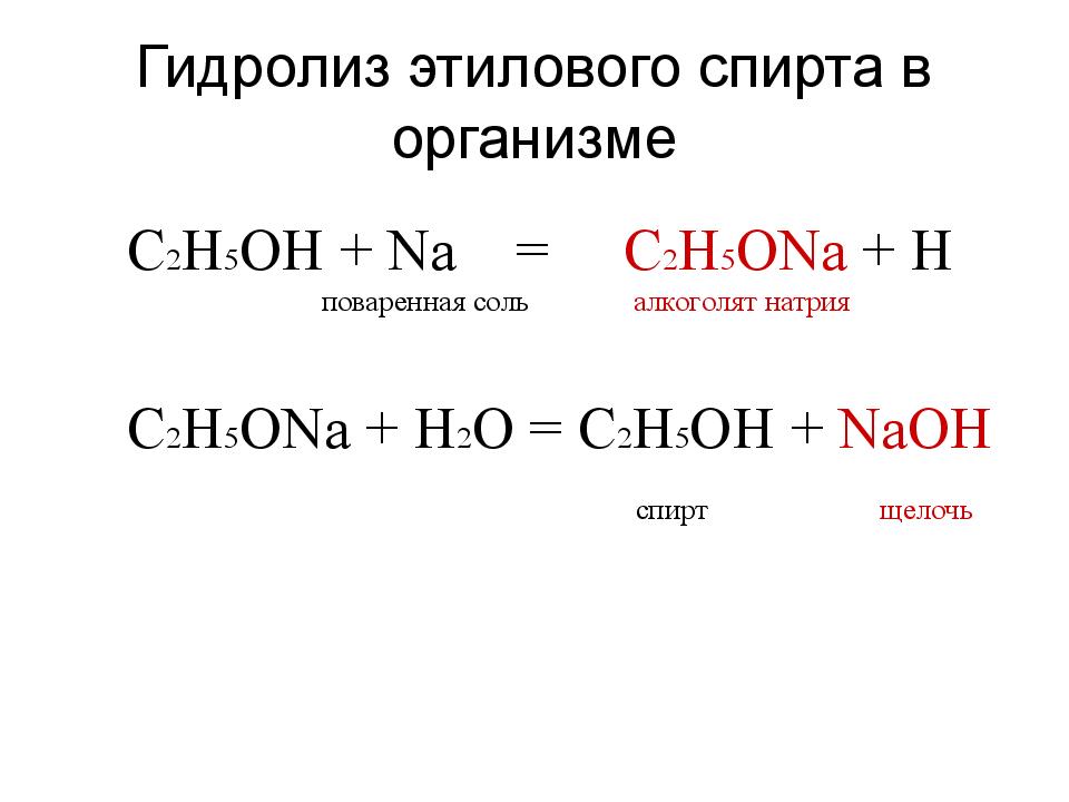 C6h5ona гидролиз