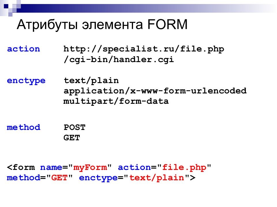 Enctype multipart form data. Form атрибуты. Атрибуты form html. Атрибут элемента html это. Основы html.