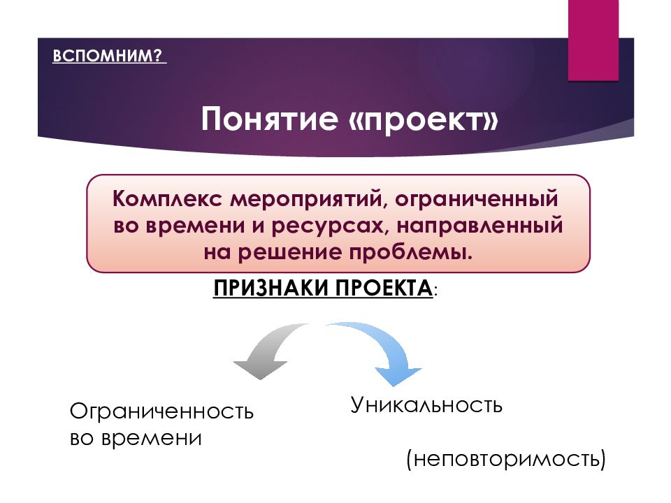 Что такое проект понятие