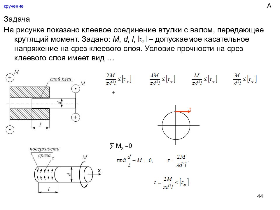 Условие прочности для стержня изображенного на рисунке имеет вид