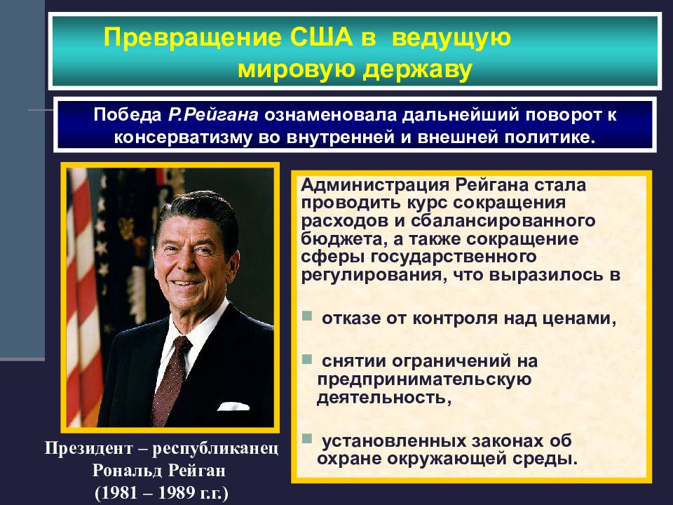 Вести держава. Превращение США В ведущую мировую державу. Превращение США В ведущую мировую державу в послевоенный период.