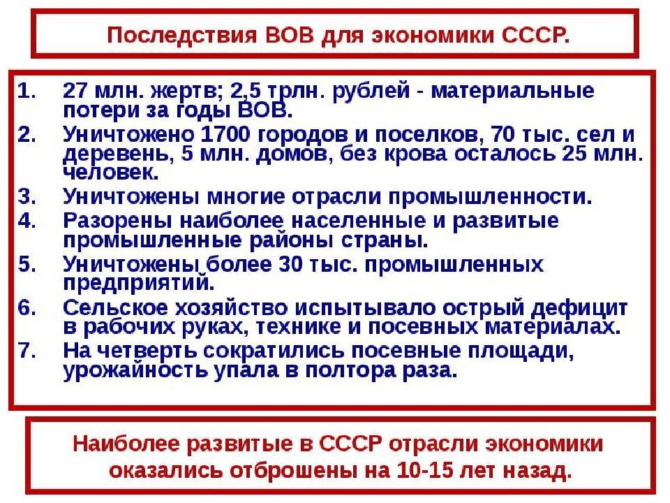 Власть ссср после второй мировой войны