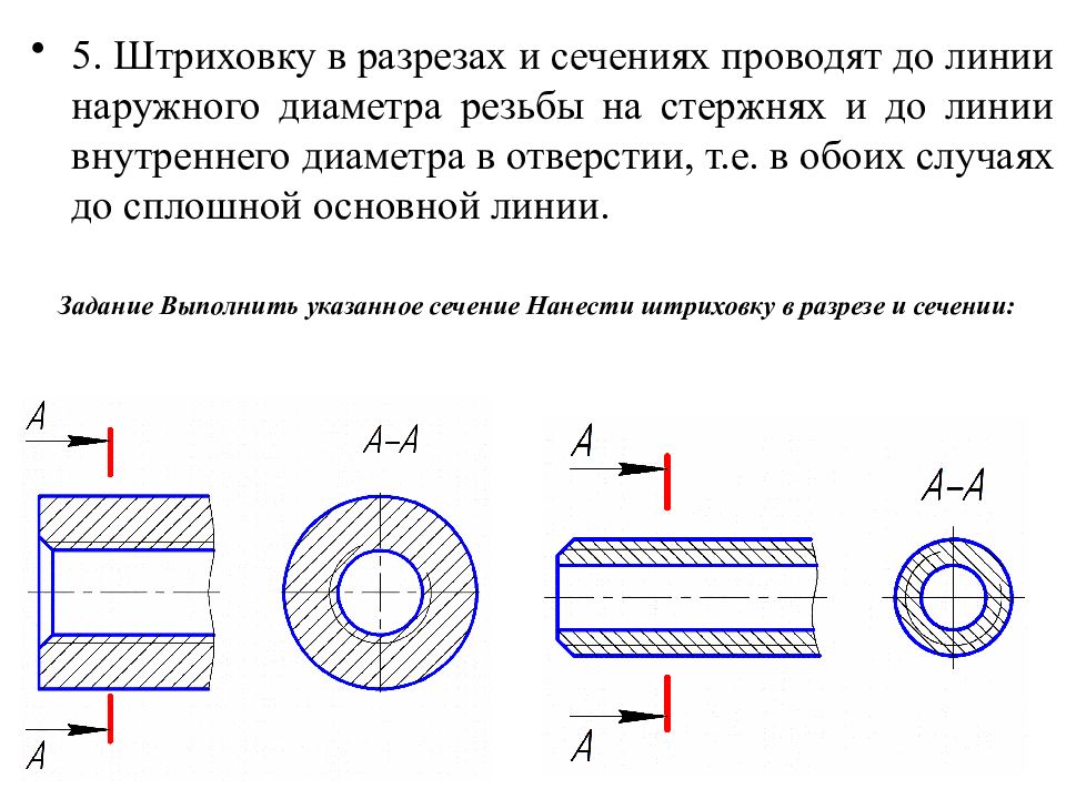 Выполнено сечение