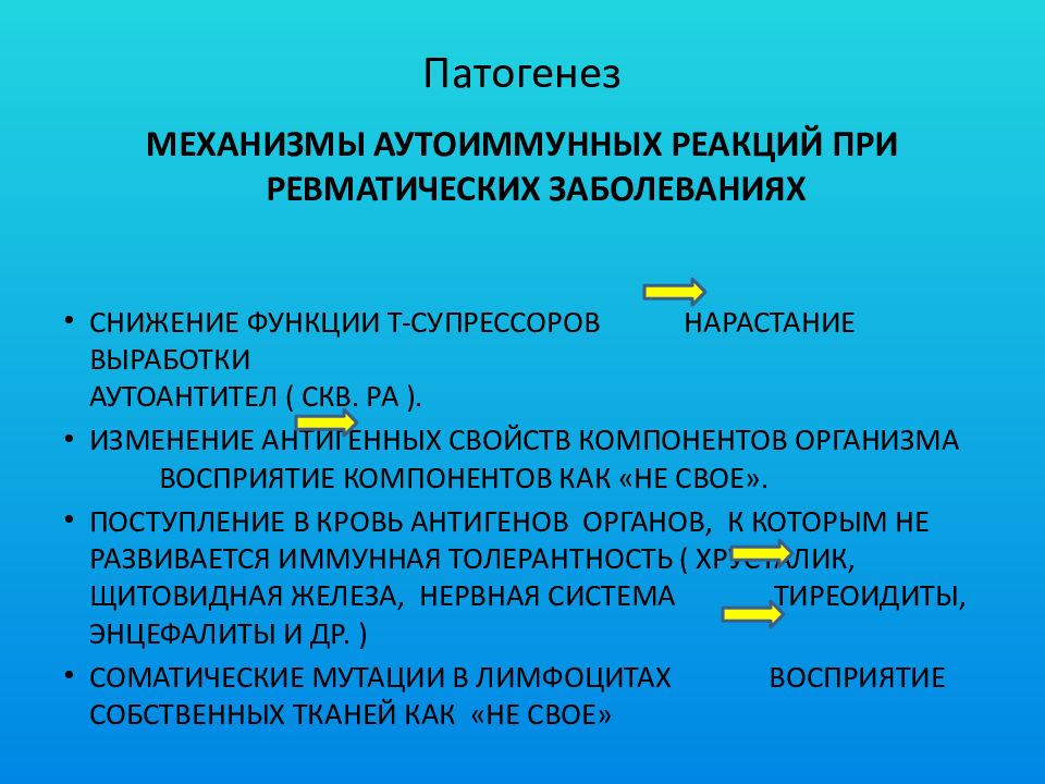 Механизм возникновения болезни