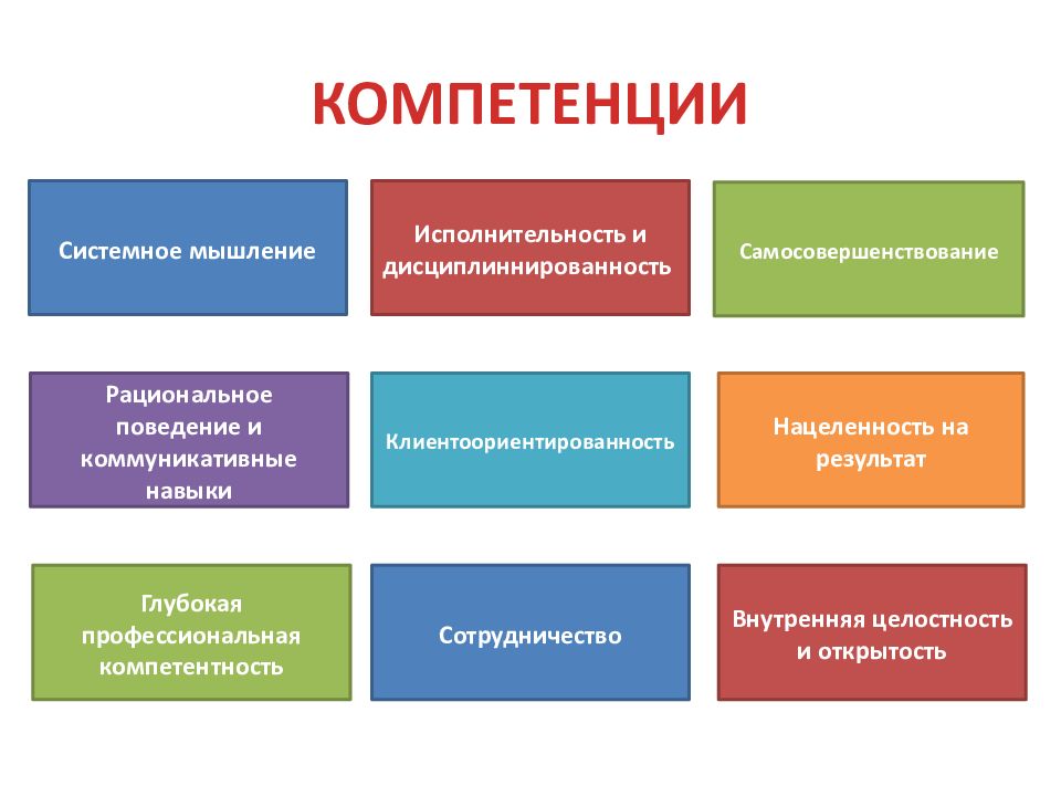 Компетенции по выбранному виду деятельности в бизнес плане