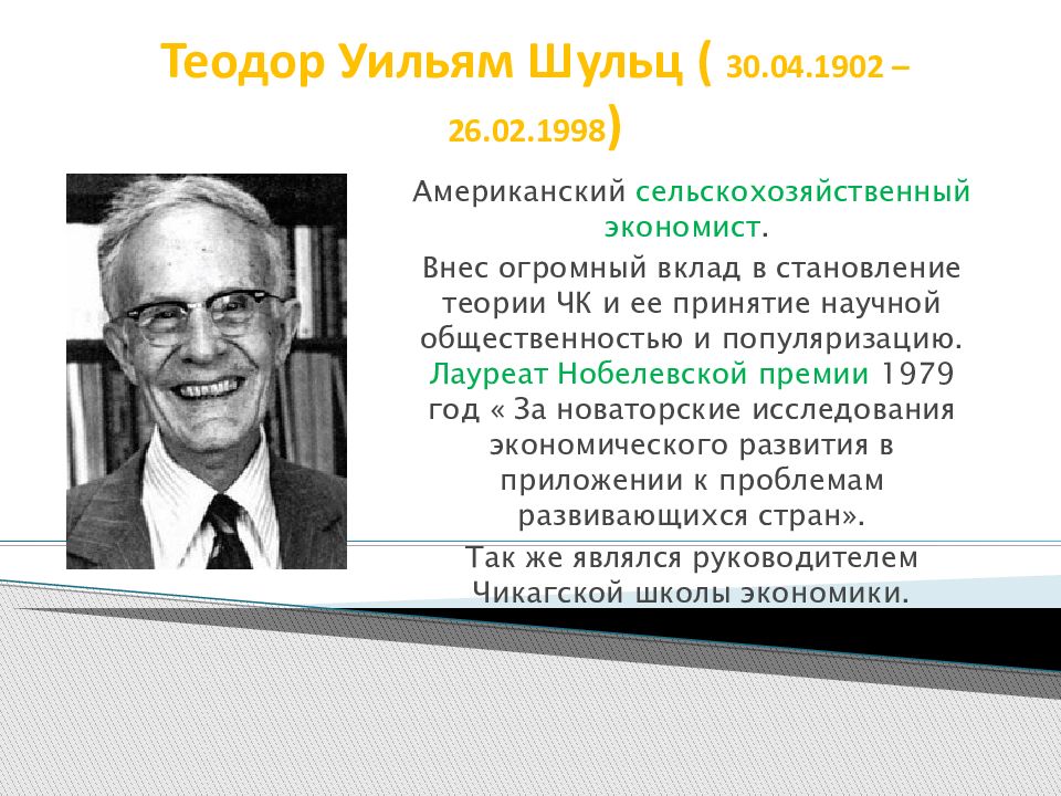 Теория человеческого капитала презентация