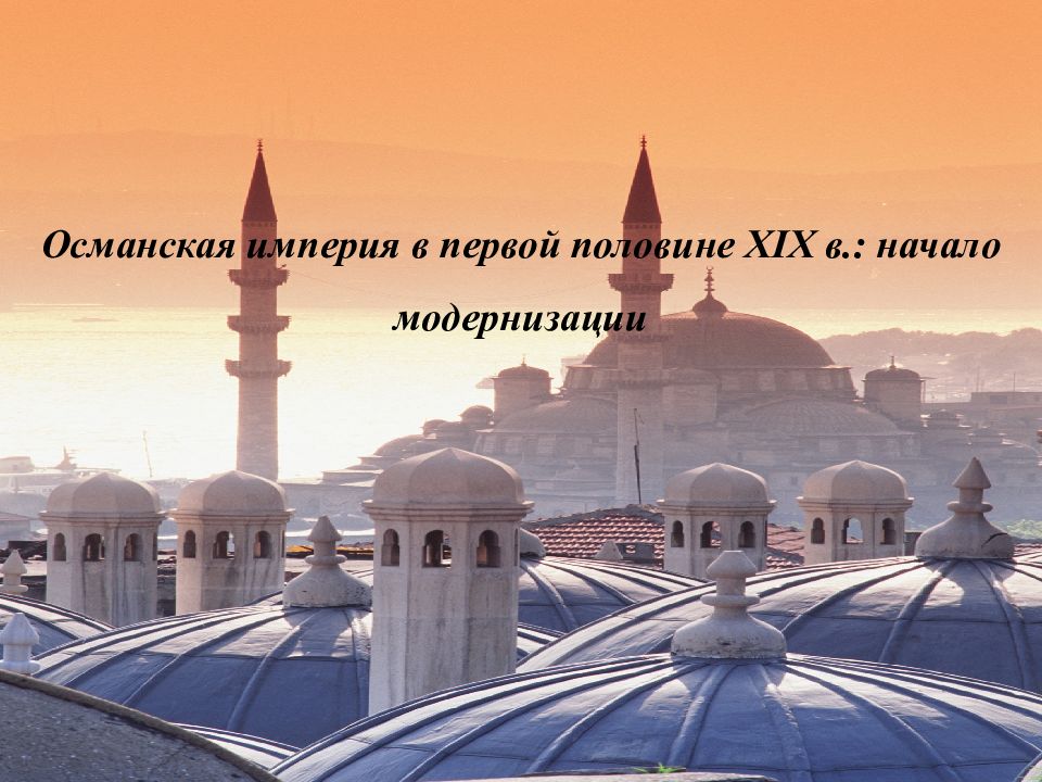 Османская империя в первой половине XIX в.: начало модернизации
