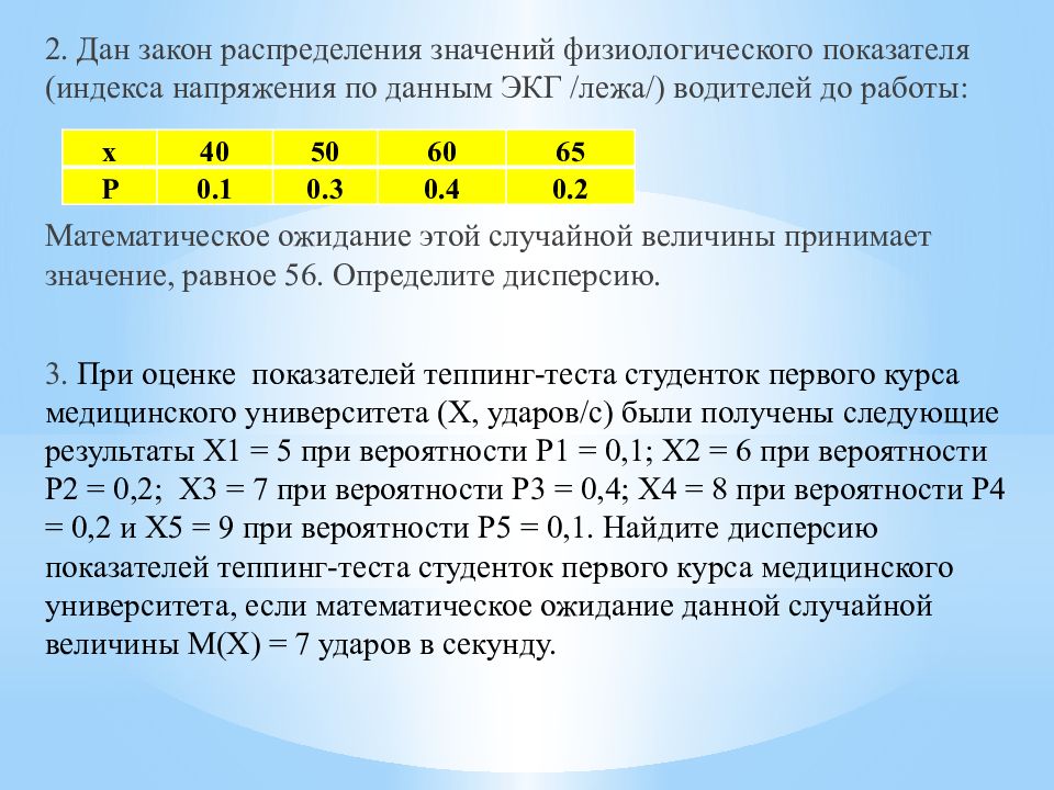 Числовые показатели качества