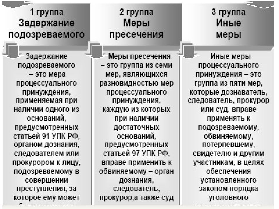 Меры процессуального принуждения презентация