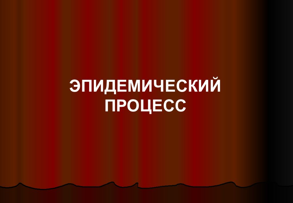 ЭПИДЕМИЧЕСКИЙ ПРОЦЕСС