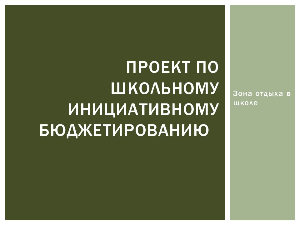 проект по школьному инициативному бюджетированию