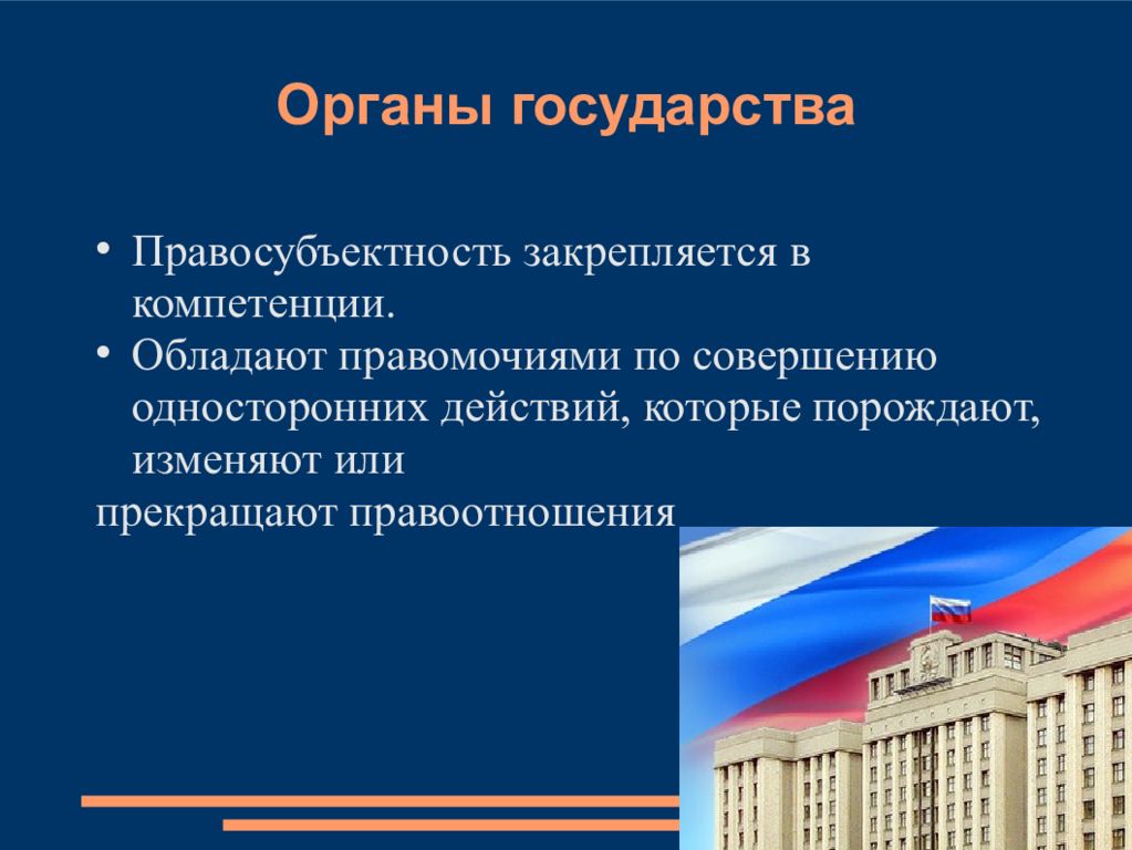 Важнейшие атрибуты государственности субъектов. Органы государства. Правосубъектность органов государственной власти. Основные органы государства. Государство как субъект правоотношений.