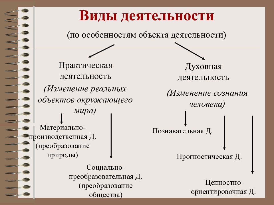 Виды деятельности презентация