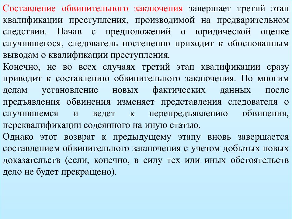 КВАЛИФИКАЦИЯ ПРЕСТУПЛЕНИЙ