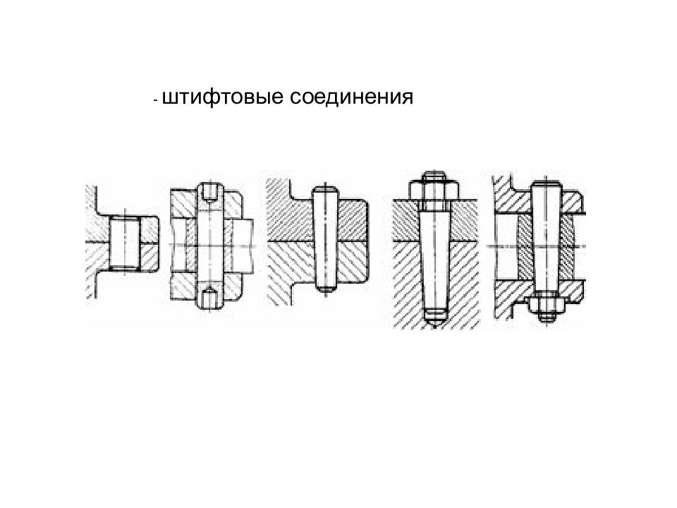 Соединение с коническим штифтом изображено на рисунке