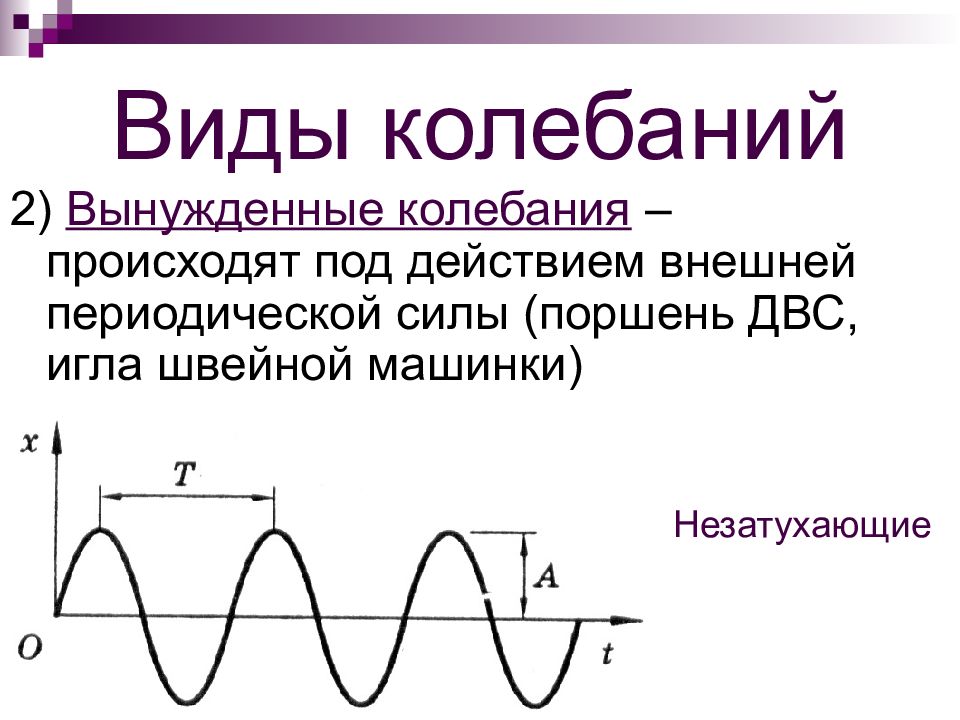 Свободные колебания происходят под действием. Разновидности механических колебаний. 3 Вида колебаний в физике. Два вида механических колебаний. Какие бывают механические колебания.