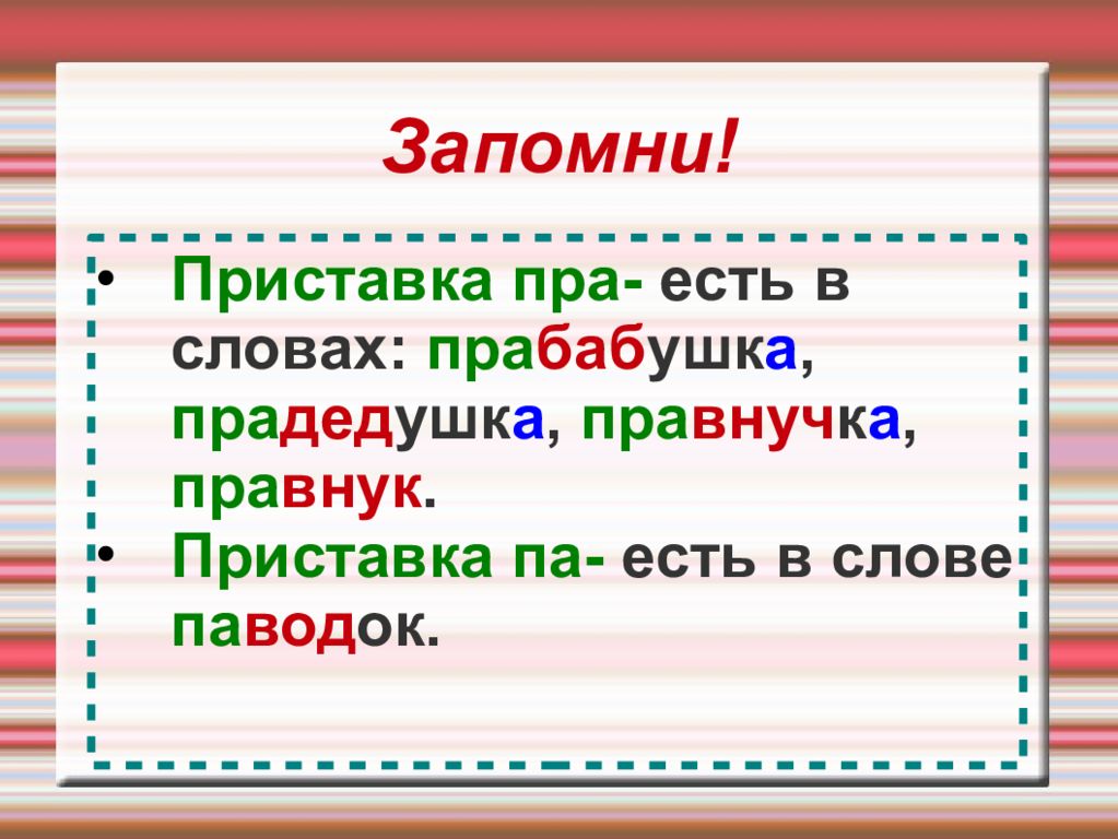 Состав слова в русском языке 4 класс