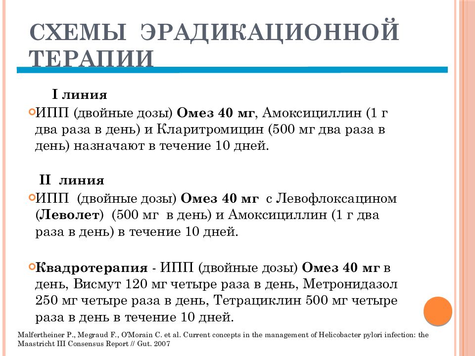 Схема лечения хеликобактер с метронидазолом и тетрациклином