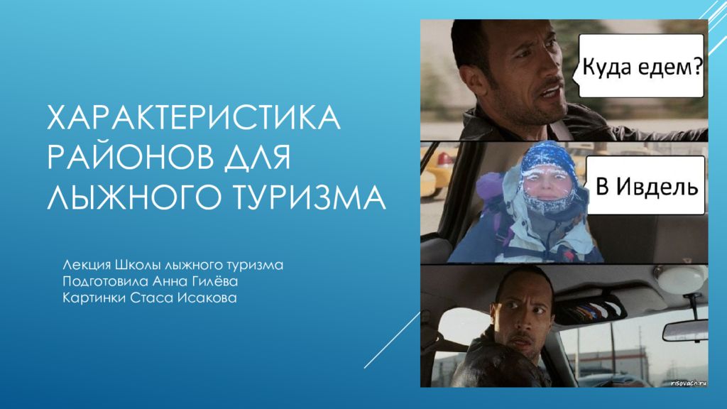 характеристика районов для лыжного туризма
