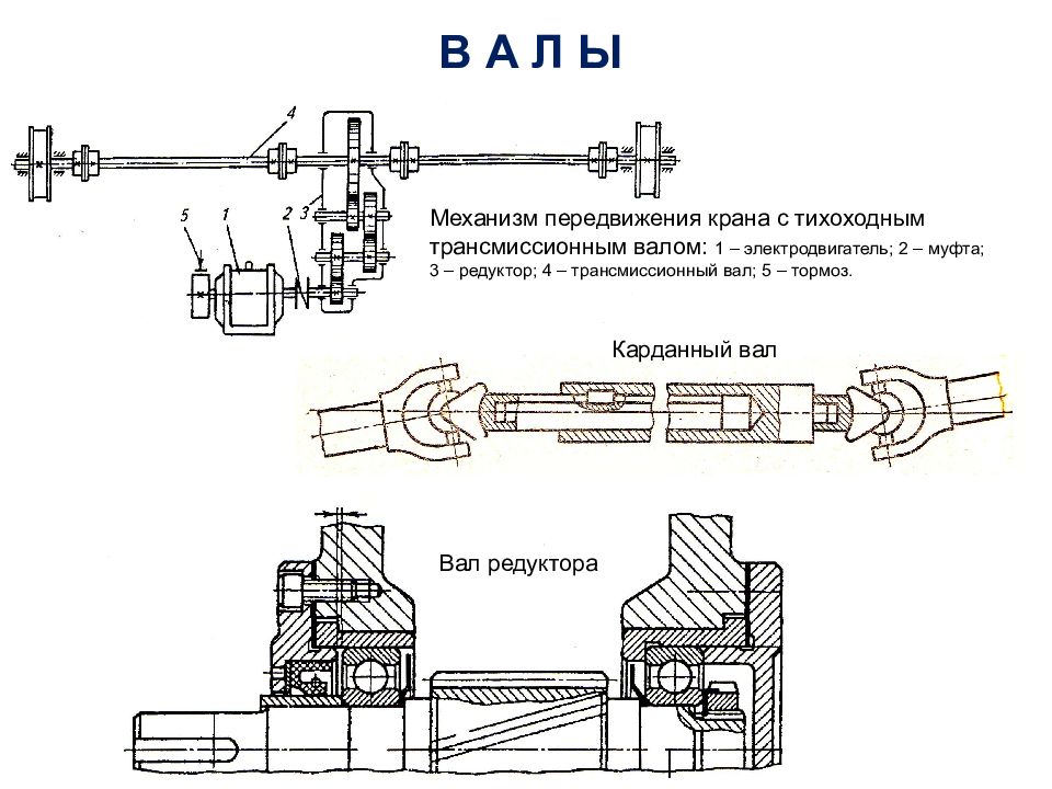 Механизм крана. Конструкция узла трансмиссионного вала. Схема. Механизм передвижения с тихоходным трансмиссионным валом. Вал привода на механизм передвижения крана 260.2-10381. Конструкция узла трансмиссионного вала изобразить схему.