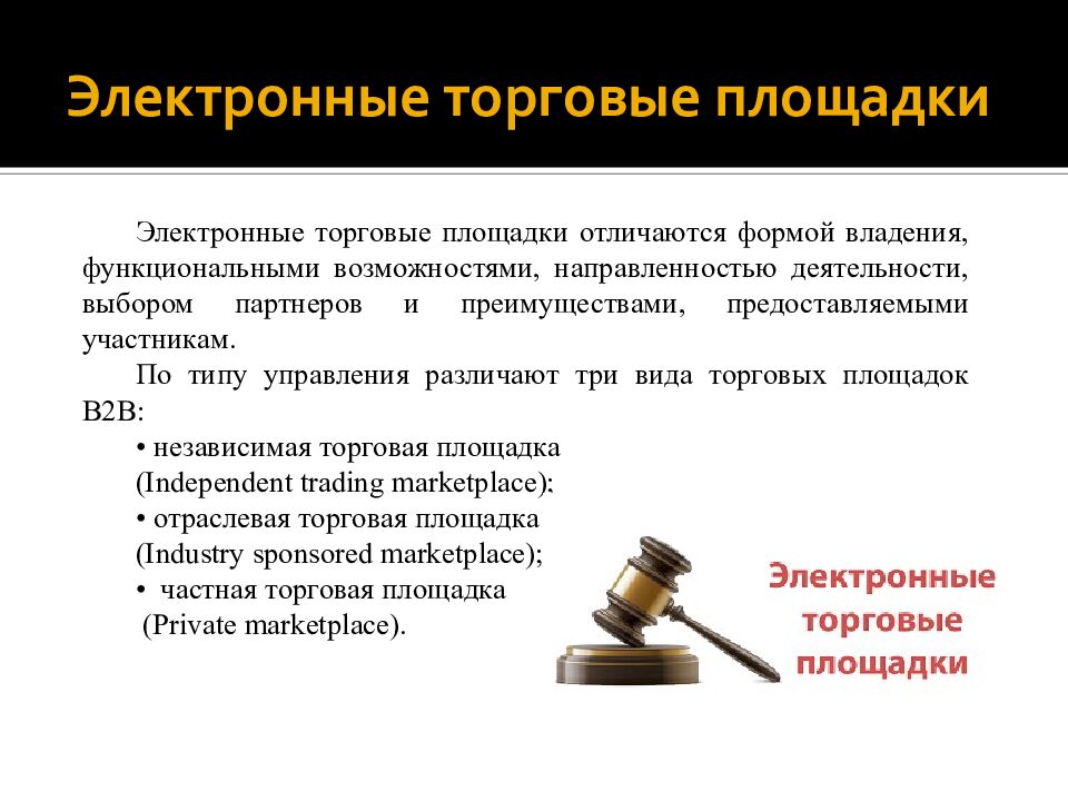 Электронные торговые площадки