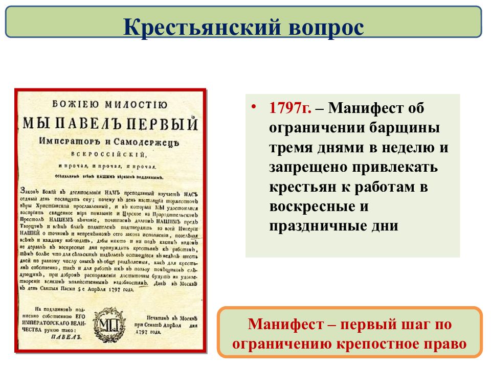 Манифест о барщине. Крестьянский вопрос при Павле 1. Манифест об ограничении барщины. Манифест Павла 1. Крестьянский вопрос 1797.