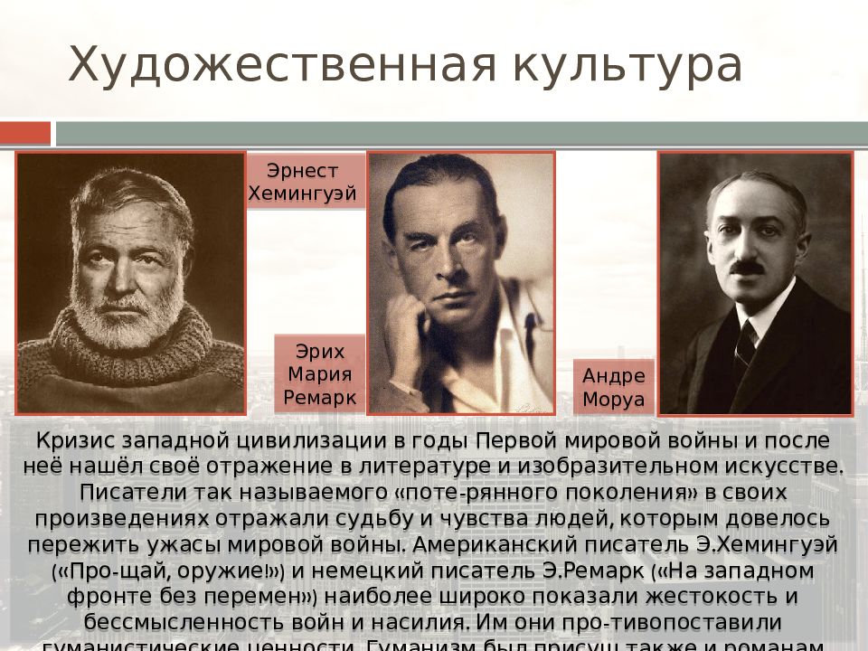 Межвоенный период. Наука и культура стран Западной Европы и США. Наука и культура Западной Европы и США В межвоенный период. Культура в межвоенный период. Развитие науки после второй мировой войны.