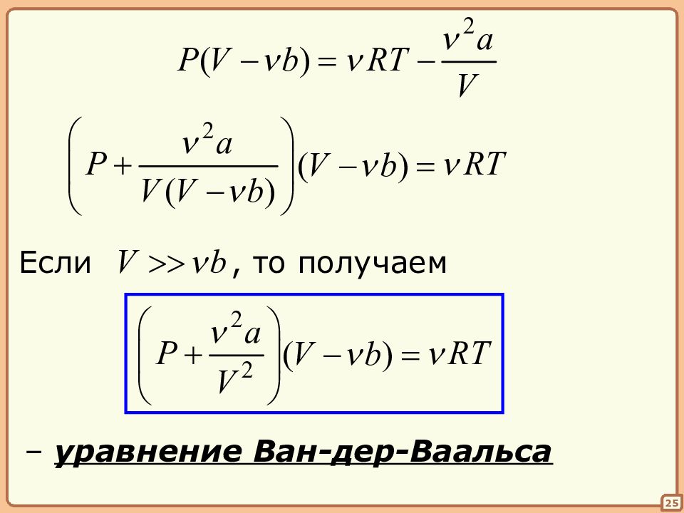 Уравнение Ван-дер-Ваальса в термодинамике. P vrt/v. Уравнение Ван Генухтена. U 3 2 vrt.