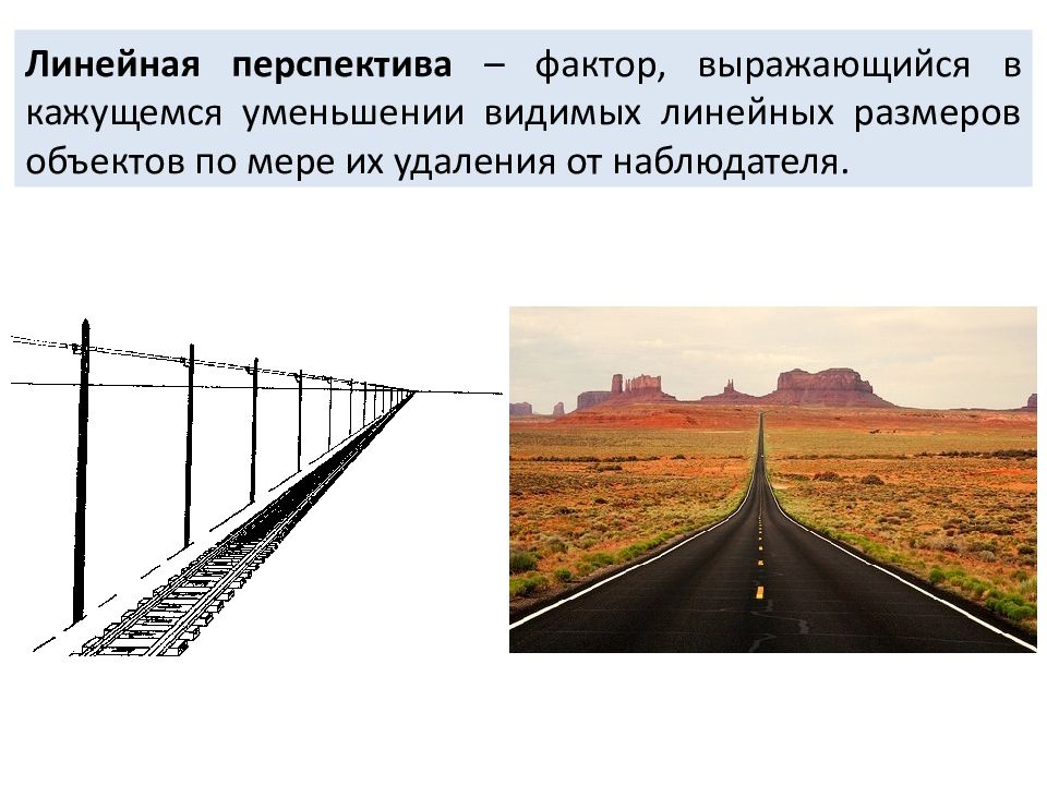 Линейные сокращения. Сокращение в перспективе. Типы перспективы. Линейная и воздушная перспектива.