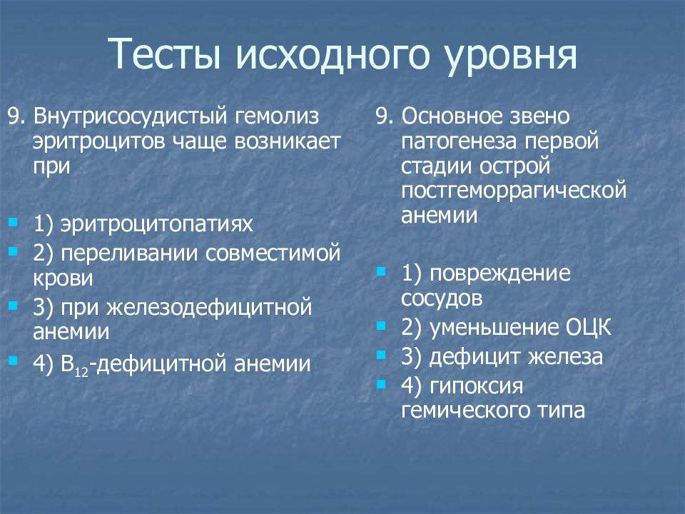 Презентация патология системы крови