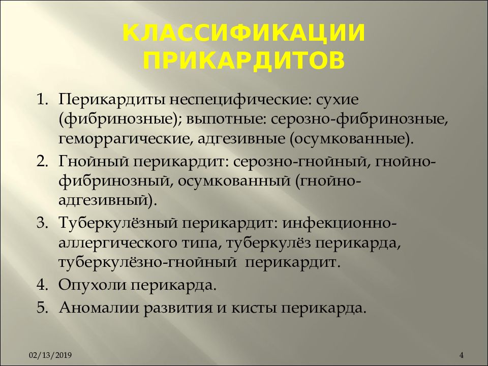 Перикардит клиническая картина