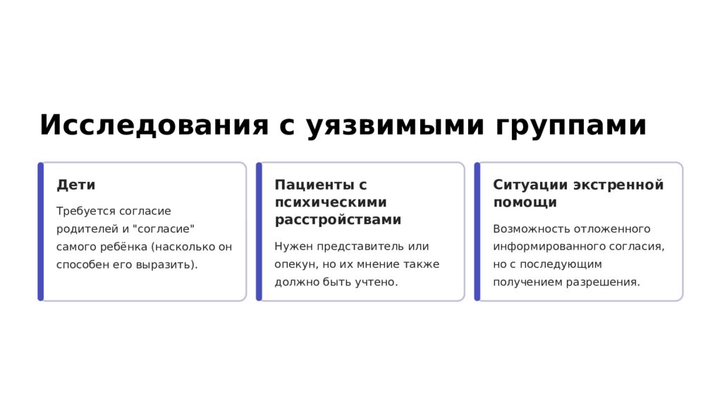 Этические аспекты проведения исследований в области сестринск ое дел