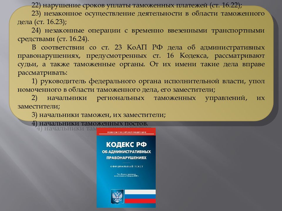 Международное таможенное право презентация