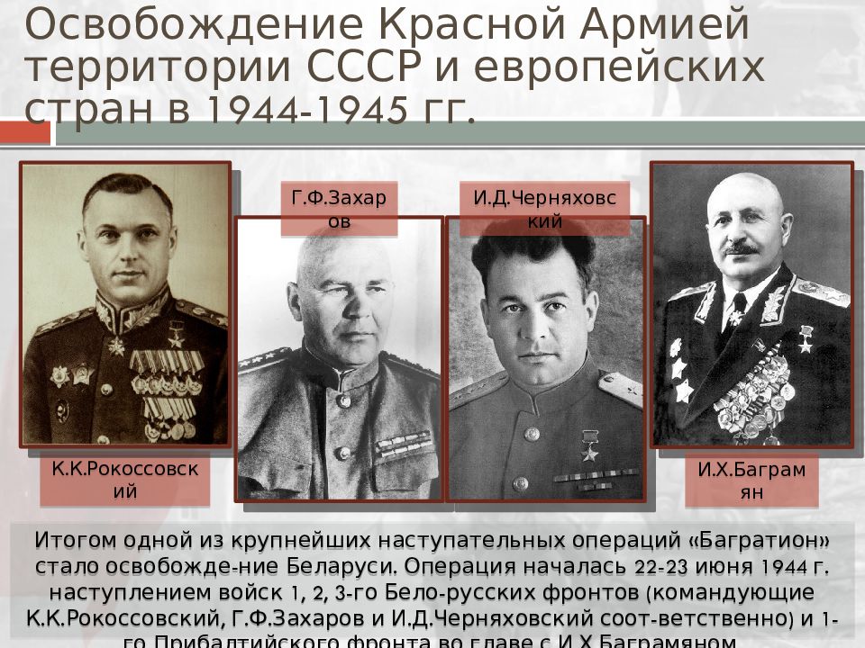 Операция багратион 1944 презентация